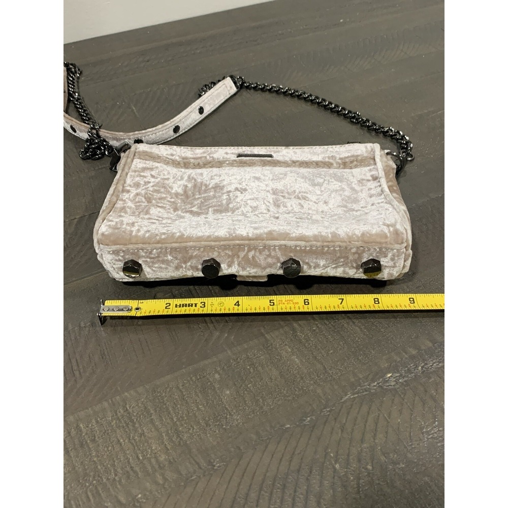 Rebecca Minkoff Mini M.A.C. Bag Women's Crossbody/Shoulder Purse Suede Beige - Picture 12 of 15